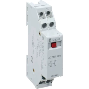 Dold IK8701.12  AC50HZ 230V spojni modul Nazivni napon: 230 V/AC Prebacivanje struje (maks.): 16 A 2 prebacivanje  1 St. slika