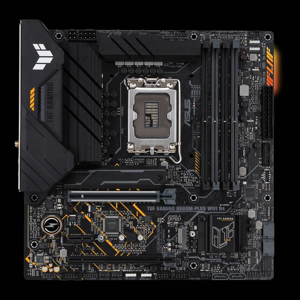 ASUS TUF GAMING B660M- PLUS WIFI D4, Intel, LGA 1700, Intel® Celeron®, Intel® Core™ i3, Intel® Core™ i5, Intel® Core™ i7, Intel® Core™ i9,..., LGA 1700, DDR4 SDRAM, 128 GB Asus TUF GAMING B660M- PL... slika