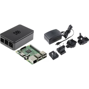 Raspberry Pi® CR-PI-SET005 Raspberry Pi® 3 B+ 1 GB 4 x 1.4 GHz uklj. hladnjak, uklj. kućište, uklj. noobs os, uklj. HDMI kabel , uklj. napajanje slika