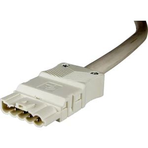 Adels-Contact 14815510 mrežni priključni kabel slobodan kraj - mrežni adapter Ukupan broj polova: 4 + PE bijela 1.00 m 30 St. slika
