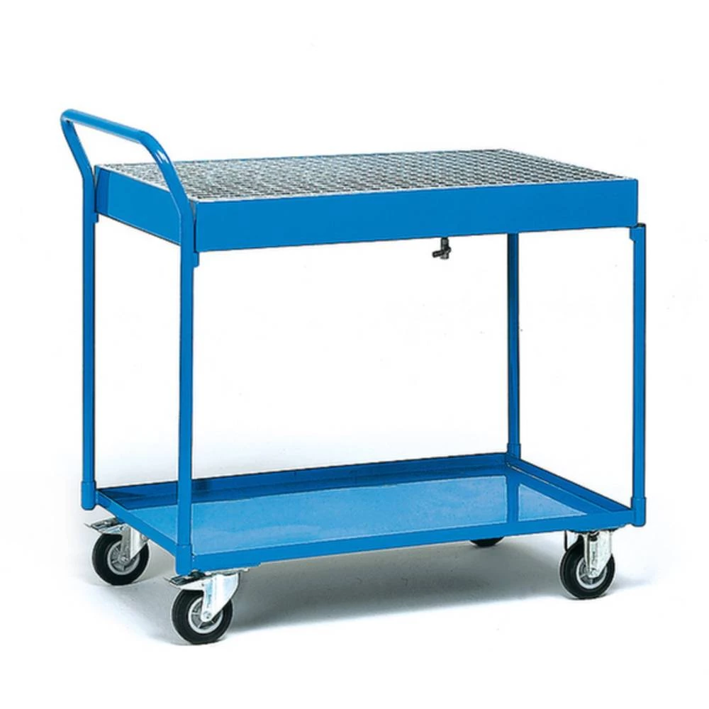 Fetra Hauptartikel 2722 kolica s policama čelik obložen s prahom Opterećenje (maks.): 250 kg briljantno-plava (RAL 5007) slika