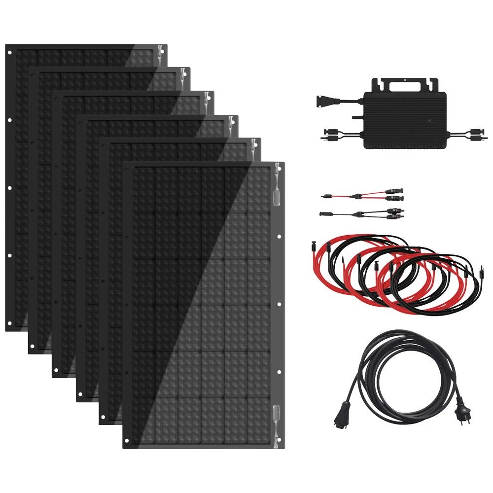 Technaxx Balkonkraftwerk TX-270 5117 solarni komplet 600 Wp uklj. priključni kabel, uklj. pretvarač slika