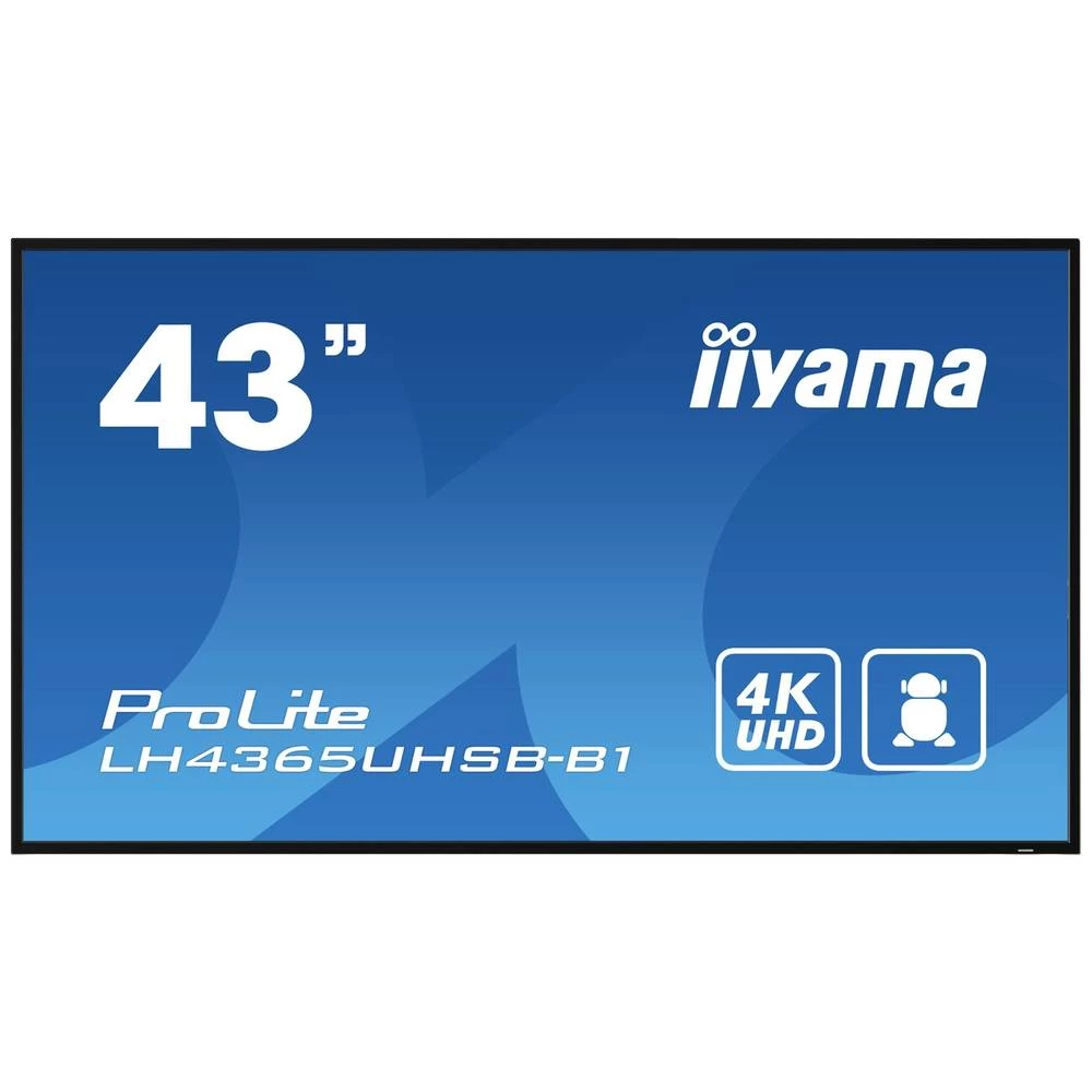 Iiyama ProLite LH4365UHSB-B1 Digital Signage zaslon Energetska učinkovitost 2021: E (A - G) 108 cm (42.5 palac) 3840 x 2 slika
