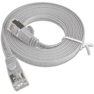 LAN (RJ45) Mreža Priključni kabel CAT 6 U/FTP 1 m Siva plosnati Slim Wirewin slika