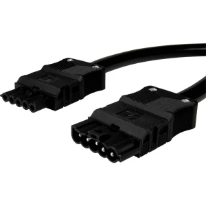 Adels-Contact 92876505 mrežni priključni kabel mrežni adapter - mrežni konektor Ukupan broj polova: 4 + PE crna 0.50 m 30 St. slika