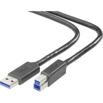 Belkin USB 3.0 Priključni kabel [1x Muški konektor USB 3.0 tipa A - 1x Muški konektor USB 3.0 tipa B] 0.9 m Crna
