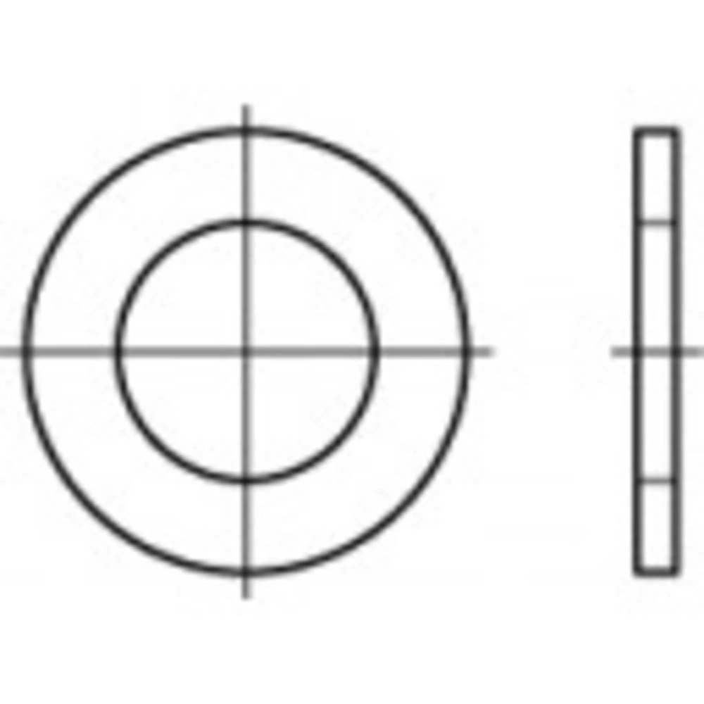 podložna pločica 15 mm 24 mm   nehrđajući čelik A2 100 St. TOOLCRAFT  1060716 slika