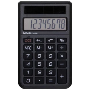 Maul ECO 250 džepni kalkulator crna Zaslon (broj mjesta): 8 solarno napajanje (Š x V x D) 60 x 98 x 12 mm slika