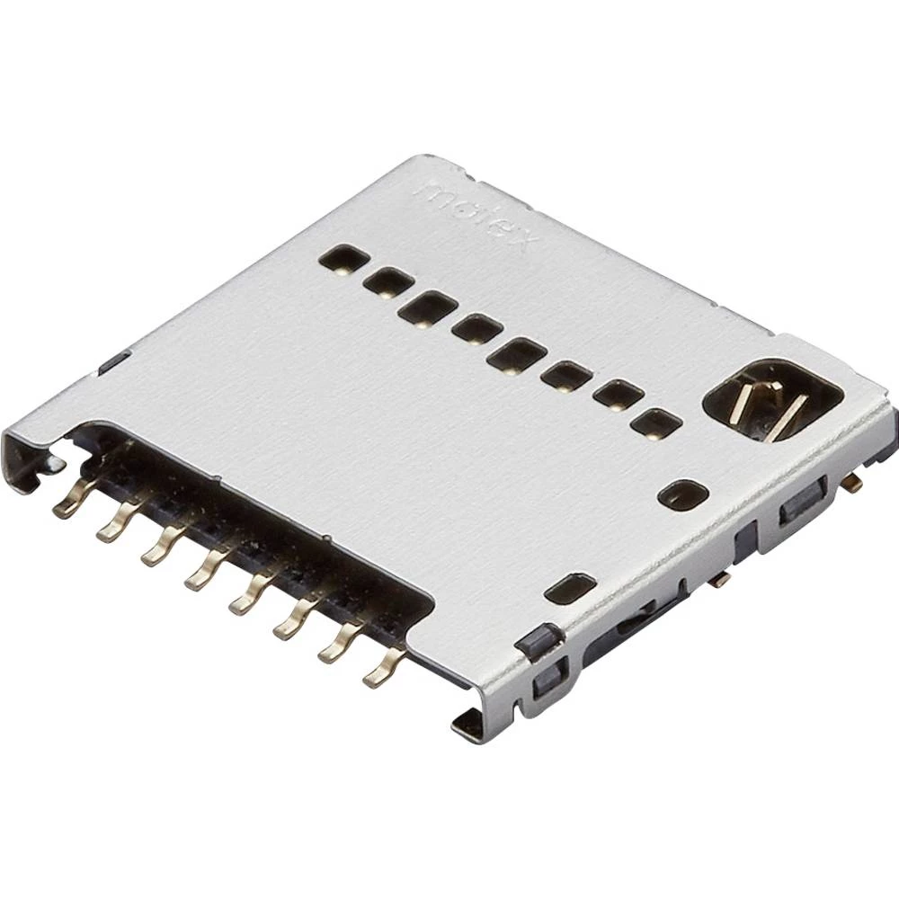 Molex 1040310811 2000 pcs 1.10mm Pitch microSD Memory Card Connector, Surface Mount, Push-Pull Type, 1.42mm Height, with Detect Swi slika