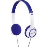 Za djecu Thomson HED1105BL On-Ear-Kinderkopfhörer Na ušima Ograničenje glasnoće, Jednostavan držač za glavu Bijela, Plava boja