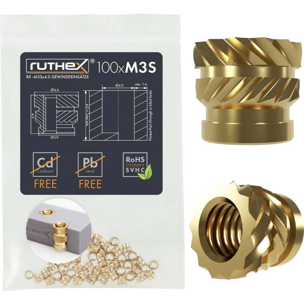 ruthex umetak s navojem RX-M3Sx4.0 GE-M3Sx40-002 slika