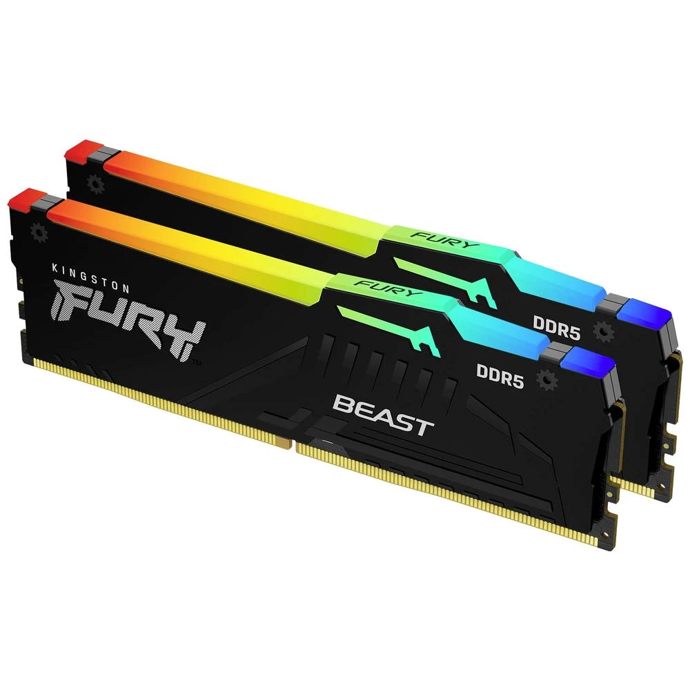 Kingston FURY Beast RGB komplet radne memorije za računalo DDR5 64 GB 2 x 32 GB bez ECC-a 5600 MHz 288pin DIMM CL36 KF556C36BBEAK2-64 slika