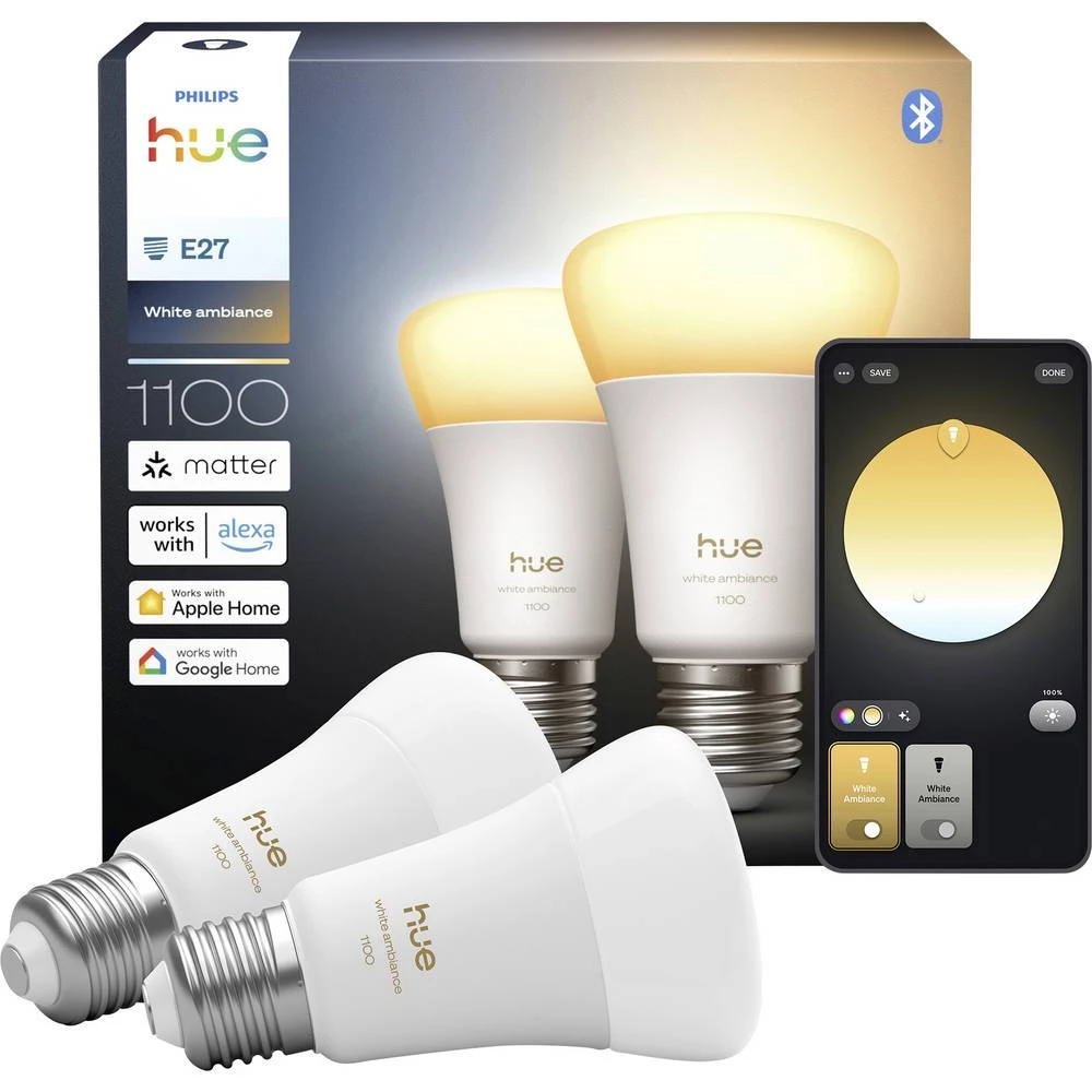 Philips LED žarulja 929003854902 Energetska učinkovitost 2021: D (A - G) Hue White Amb. E27 toplo bijela do hladno bijel slika