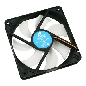Cooltek Silent Fan 120 ventilator za PC kućište crna, bijela (Š x V x D) 120 x 25 x 120 mm slika