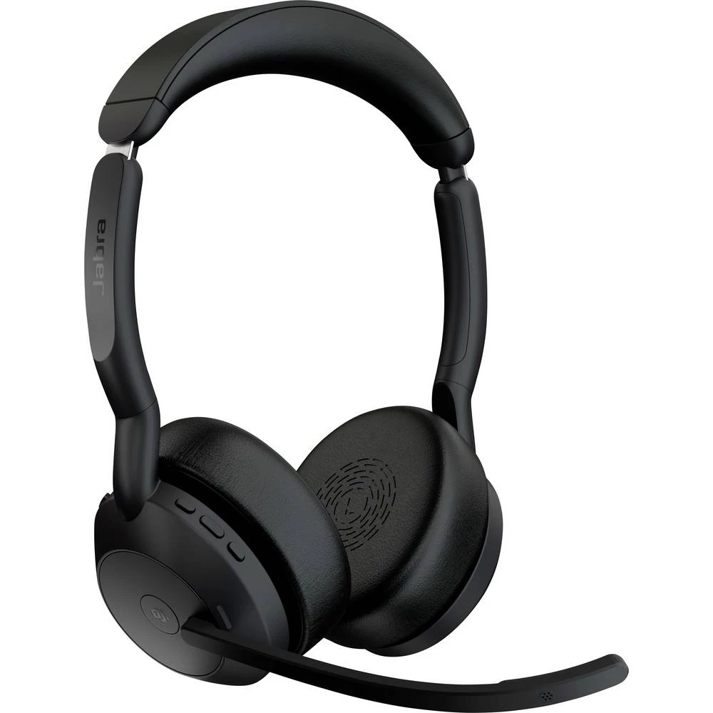 Jabra Evolve2 55 Link 380/390a UC Stereo On Ear Headset Bluetooth® stereo crna smanjivanje šuma mikrofona, poništavanje slika