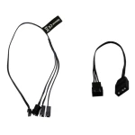 Alphacool Digital RGB LED Y kabel 3-smjerni s JST konektorom, crni - 30cm pc ventilator priključni kabel crna Alphacool