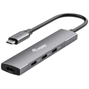 Equip 128963 4 ulaza USB-C® (3.2 gen. 2) čvorište s više priključaka crna, srebrna slika