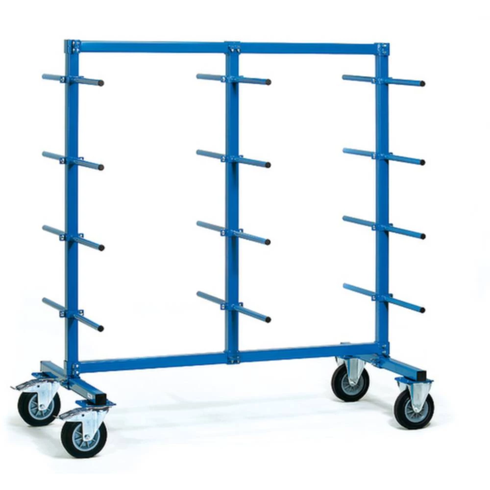 Fetra Hauptartikel 4624-1 kolica sa držačima čelik obložen s prahom Opterećenje (maks.): 500 kg Gume=puna guma slika