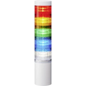 Signalni toranj LED Patlite LR6-502WJNW-RYGBC 5-bojno, Crvena, Žuta, Zelena, Plava boja, Prozirna 5-bojno, Crvena, Žuta, Zelena, slika