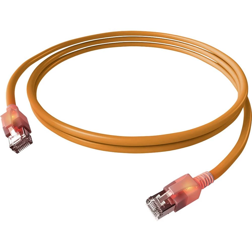 Easylan CS1OOADAD0015 RJ45 mrežni kabel, Patch kabel CAT 6a S/FTP 1.50 m narančasta dvostruko zaštićen, bez halogena, va slika