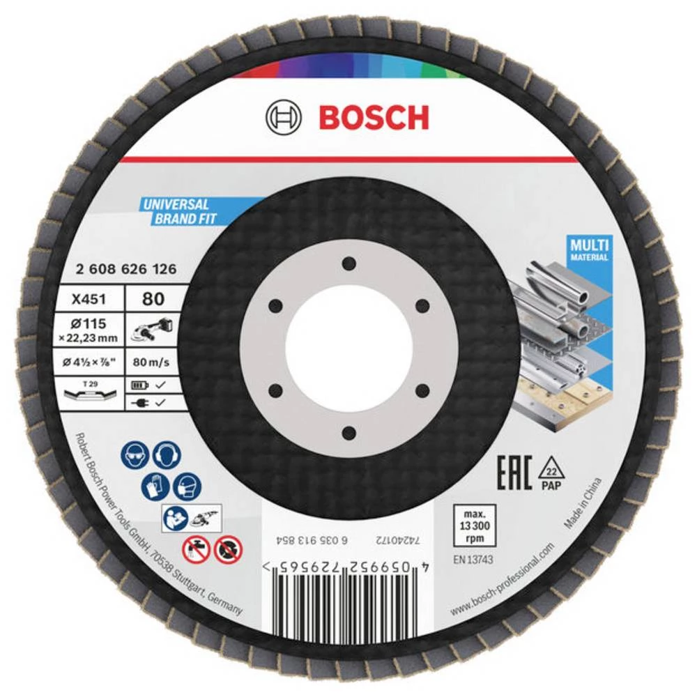 Bosch Accessories 2608626171 lamelna brusna ploča promjer 115 mm Promjer bušotine 22.23 mm 15 kom. slika