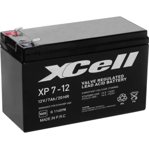 XCell XP712 XCEXP712 olovna aku 12 V 7 Ah olovna-gels (AGM)Š x V x D) 164 x 82 x 83 mmravni utikač 4.8 mm nije potrebno održavanje slika