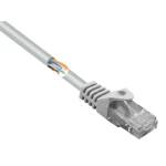 LAN (RJ45) Mreža Priključni kabel CAT 5e U/UTP 10 m Siva sa zaštitom za nosić Basetech