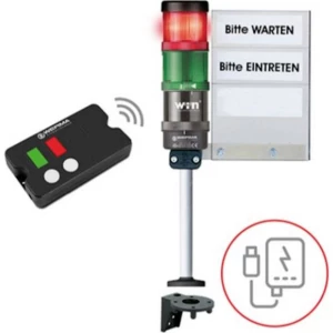 Werma Signaltechnik bežični signalni toranj 64919102 kontrola pristupa, daljinski upravljana zelena, crvena 1 Set slika