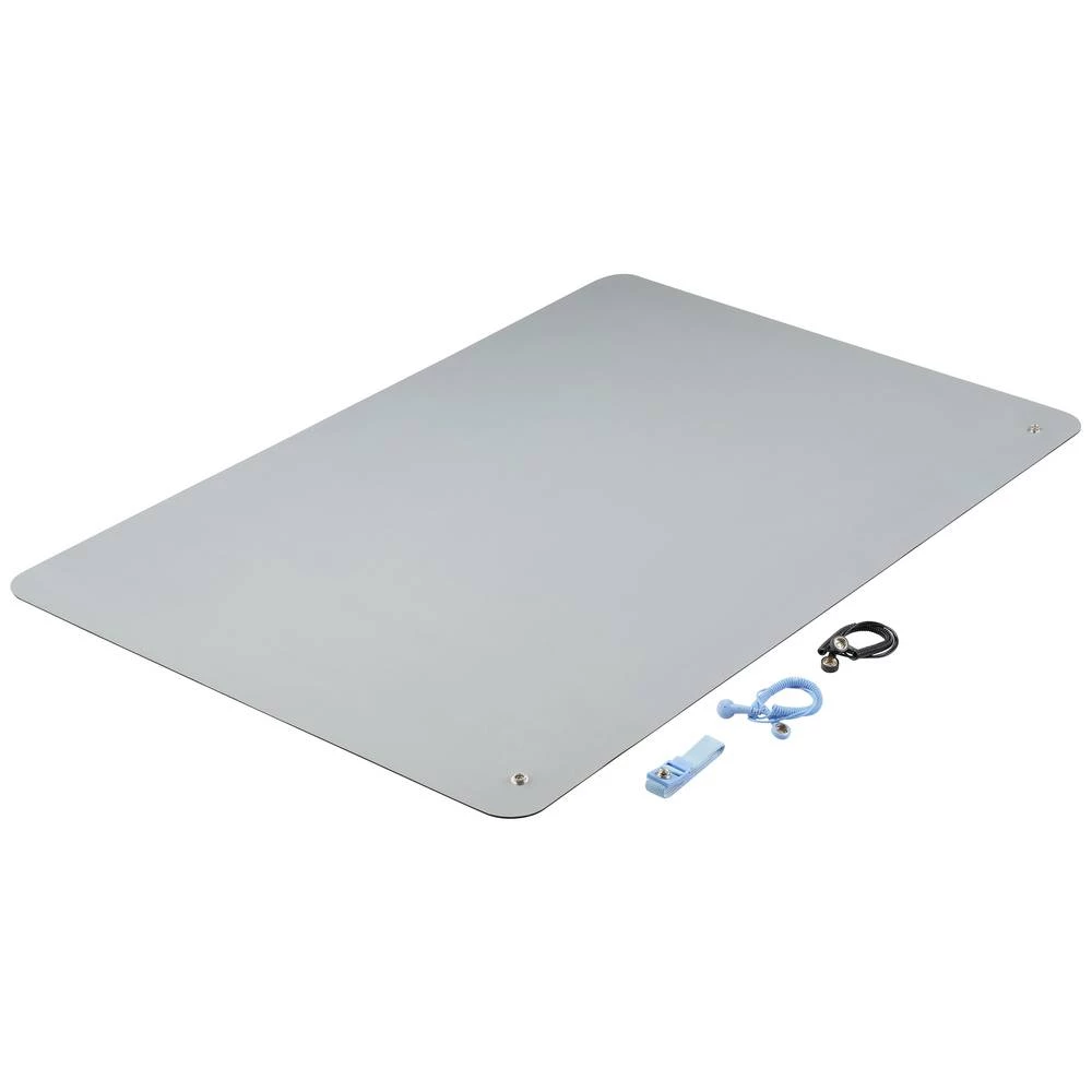 TRU COMPONENTS TC-12356320 ESD set prostirača siva (D x Š x V) 900 x 610 x 2 mm  1 Set slika