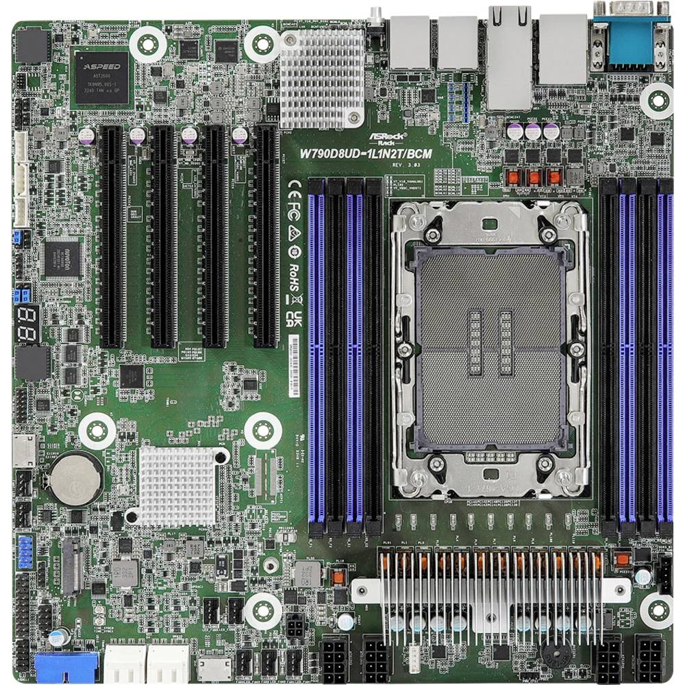 ASRock W790D8UD-1L1N2T/BCM matična ploča Baza Intel® LGA 4677 Faktor oblika (detalji) Micro-ATX Set čipova matične slika