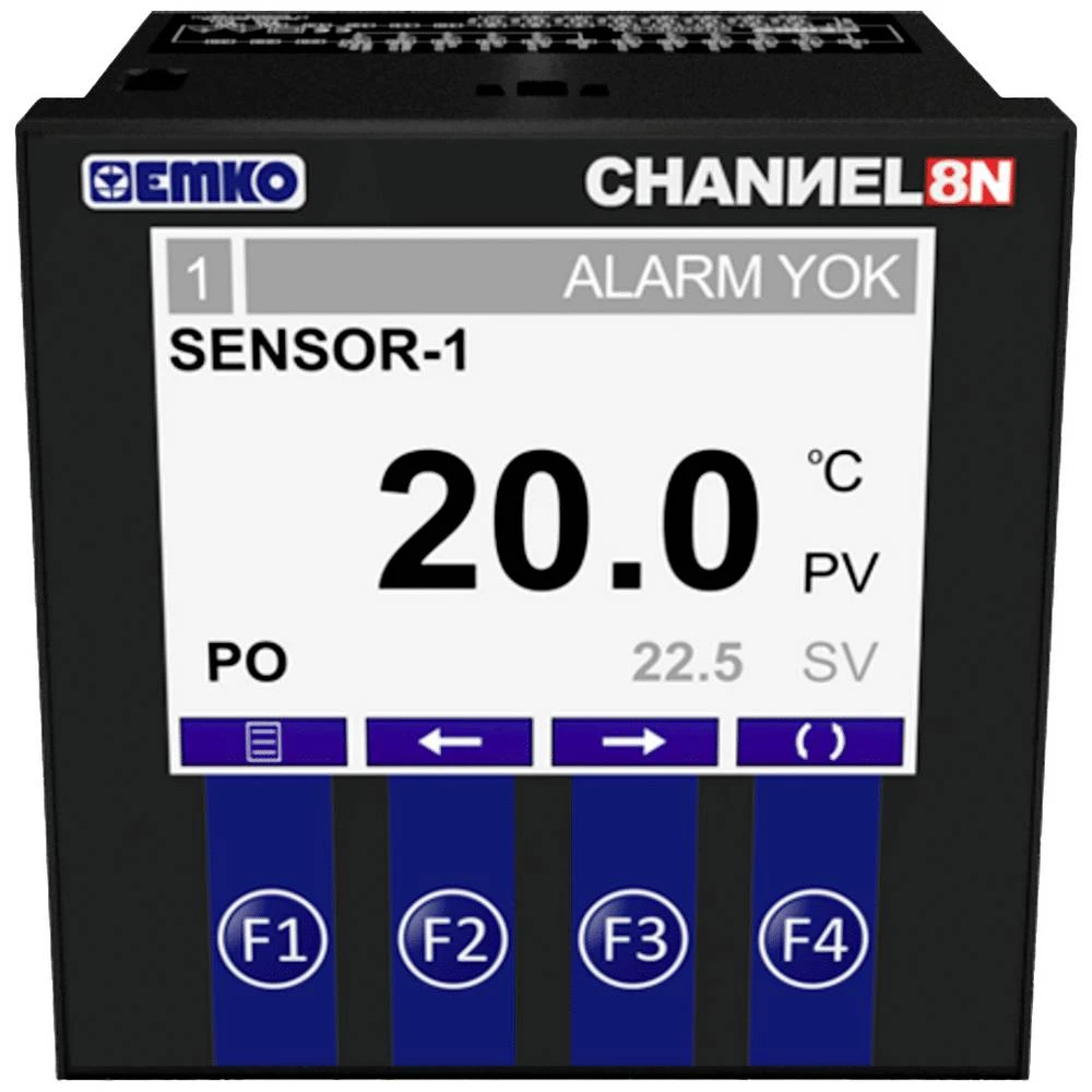 Emko CHANNEL8-N 2-točkasti regulator termostat Pt100 -50 do +400 °C relej 5 A slika