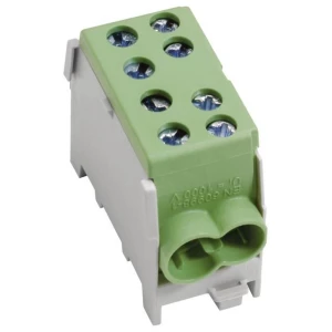 Glavna strujna stezaljka 1-pin 2x35-2x25qmm IP20 boja: zelena Hager KH35E odvojna stezaljka glavnog voda 1 St. slika