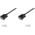 Digitus DVI priključni kabel DVI-D 24+1-polni utikač, DVI-D 24+1-polni utikač 2.00 m crna AK-320108-020-S okrugli, dvostruko zaštićen DVI kabel slika