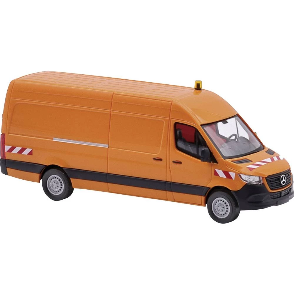 Busch 52636 h0 model automobila Mercedes Benz Sprinter s dugim međuosovinskim razmakom, narančasta slika