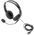 Digitus DA-12204 slušalice USB sa vrpcom, stereo na ušima crna slika