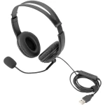 Digitus DA-12204 slušalice USB sa vrpcom, stereo na ušima crna