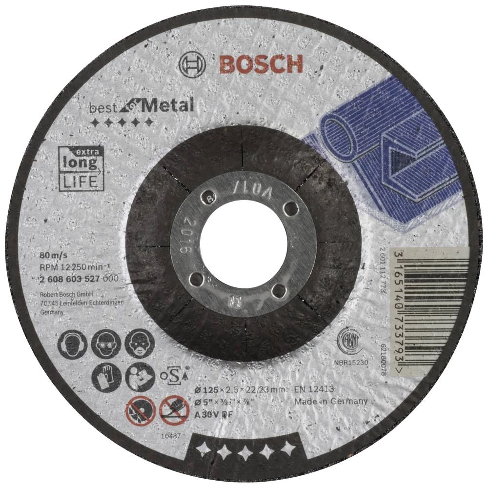 Bosch Accessories  2608603527 rezna ploča s glavom 125 mm 1 St. metal slika