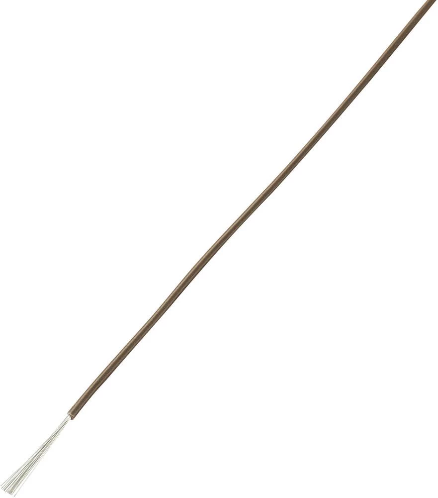 Pletenica LiY 1 x 0.22 mm&sup2; Smeđa boja TRU COMPONENTS 1566853 10 m slika