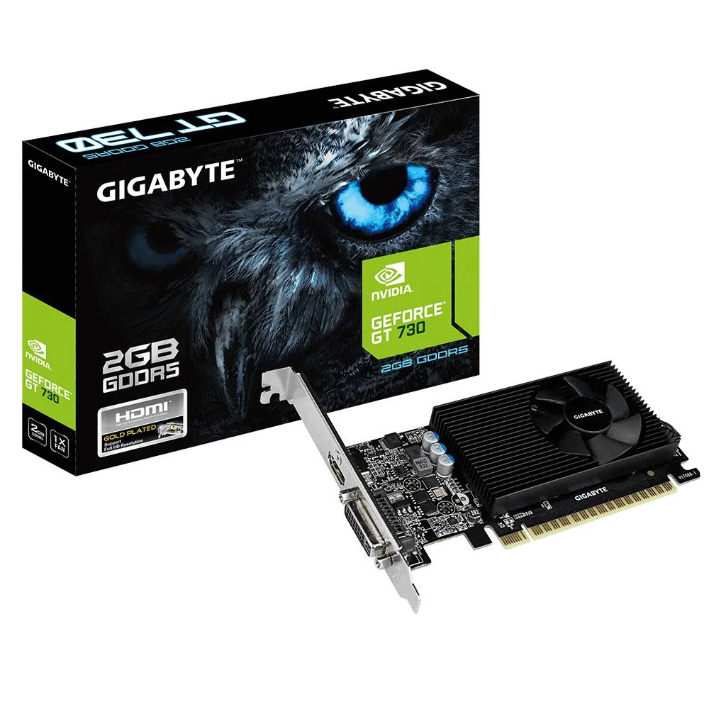 Gigabyte GV-N730D5-2GL GeForce GT 730 2GB GDDR5 64-bit 4096x2160 piksela PCI Express x8 2.0 Gigabyte grafička kartica  GT730  2 GB    PCIe 2.0 x8 slika
