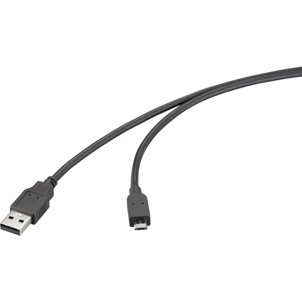 Renkforce USB kabel USB 2.0 USB-A utikač, USB-Micro-B utikač 5.00 m crna RF-6830436 slika