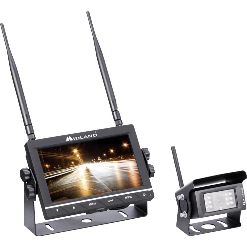 Midland Truck Guardian Bežični video sustav za vožnju unazad 4 kamera ulaza, Udaljenost od vodiča linije, Dodatno IR svjetlo, Ug