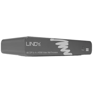 LINDY 38418 DisplayPort / HDMI pretvarač [1x ženski konektor displayport - 4x ženski konektor HDMI] crna slika