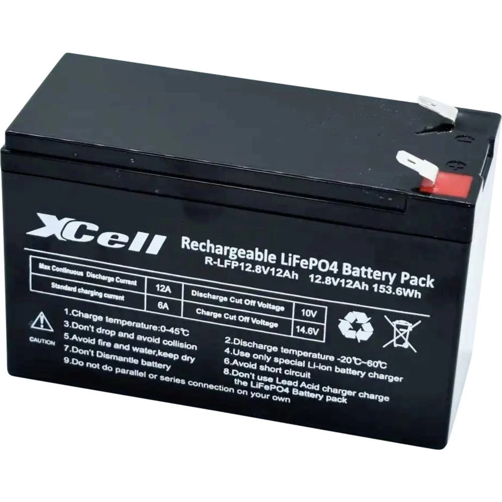 XCell LFP1212S specijalni akumulatori LiFePo blok plosnati utikač LiFePO 4 12.8 V 12 Ah slika