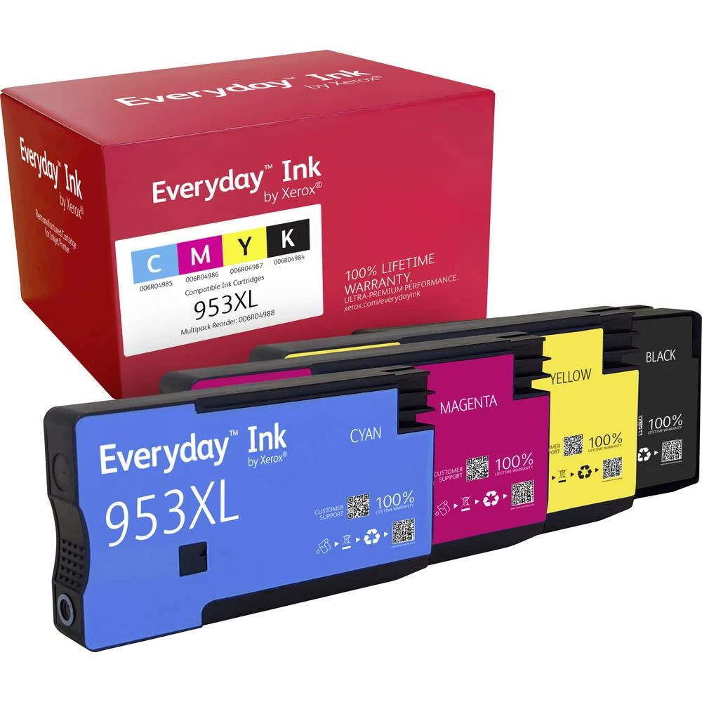 Xerox tinta zamijenjen HP 953XL, L0S70AE, F6U16AE, F6U17AE, F6U18AE kompatibilan kombinirano pakiranje crna, cijan, purp slika
