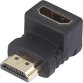 HDMI adapter [1x muški konektor HDMI - 1x ženski konektor HDMI] Kut 90 ° prema gore pozlaćeni kontakti SpeaKa Profession slika