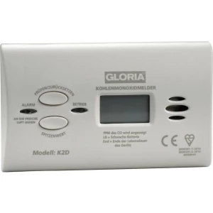 Gloria 25185710.0000 detektor ugljičnog monoksida    baterijski pogon Detekcija ugljikov monoksid slika