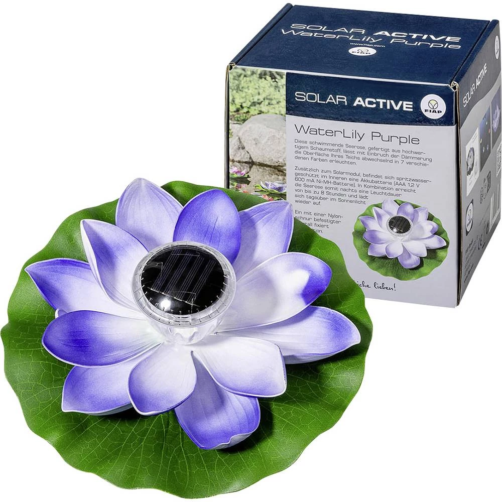 FIAP 3206-2 SOLAR ACTIVE WaterLily Purple solarno dekorativno svjetlo LED LED fiksno ugrađena purpurna slika