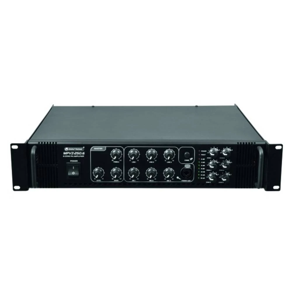 Omnitronic MPVZ-250.6 elektroakustično pojačalo 250 W 6 zona slika