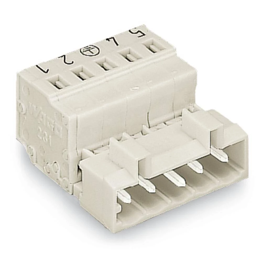 WAGO standardna letva s muškim kontaktima 2060 Ukupan broj polova 7 Raster: 5 mm 721-607/000-044 50 St. slika