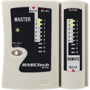Basetech BT-100 tester kablova, Tester kablova namjenjen za RJ-45, RJ-11 slika